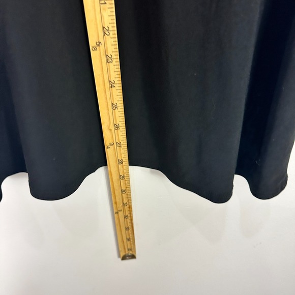 Atelier 29 Woman 1X Black Tie Neck Blouse Sheer Sleeve Top Career Minimalist - Picture 6 of 7